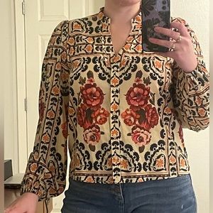 A Loves A Boho Button Up Blouse